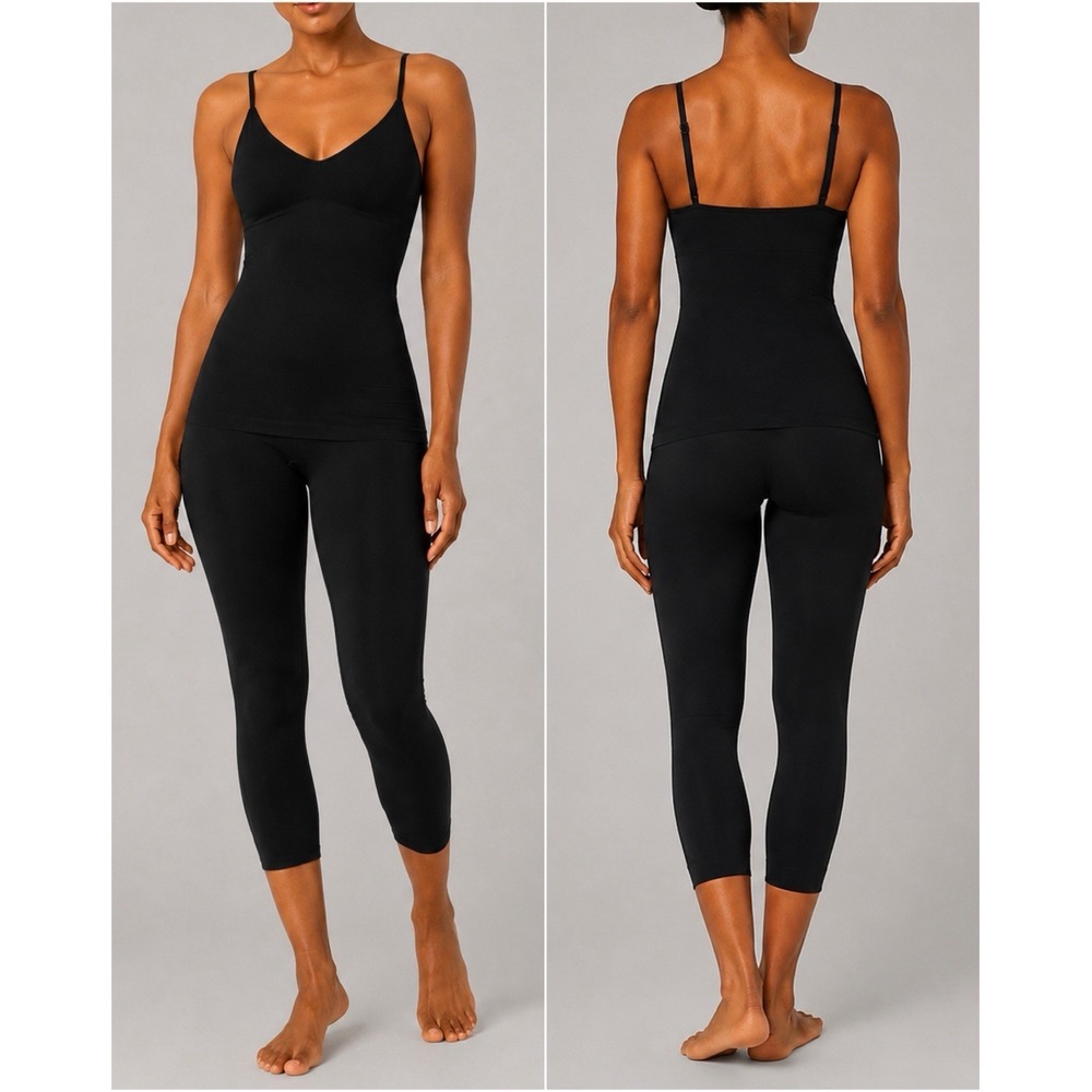 SPANX Thinstincts 2.0 Capri & Tank Set NWT Very Black Shapewear 2X Plus